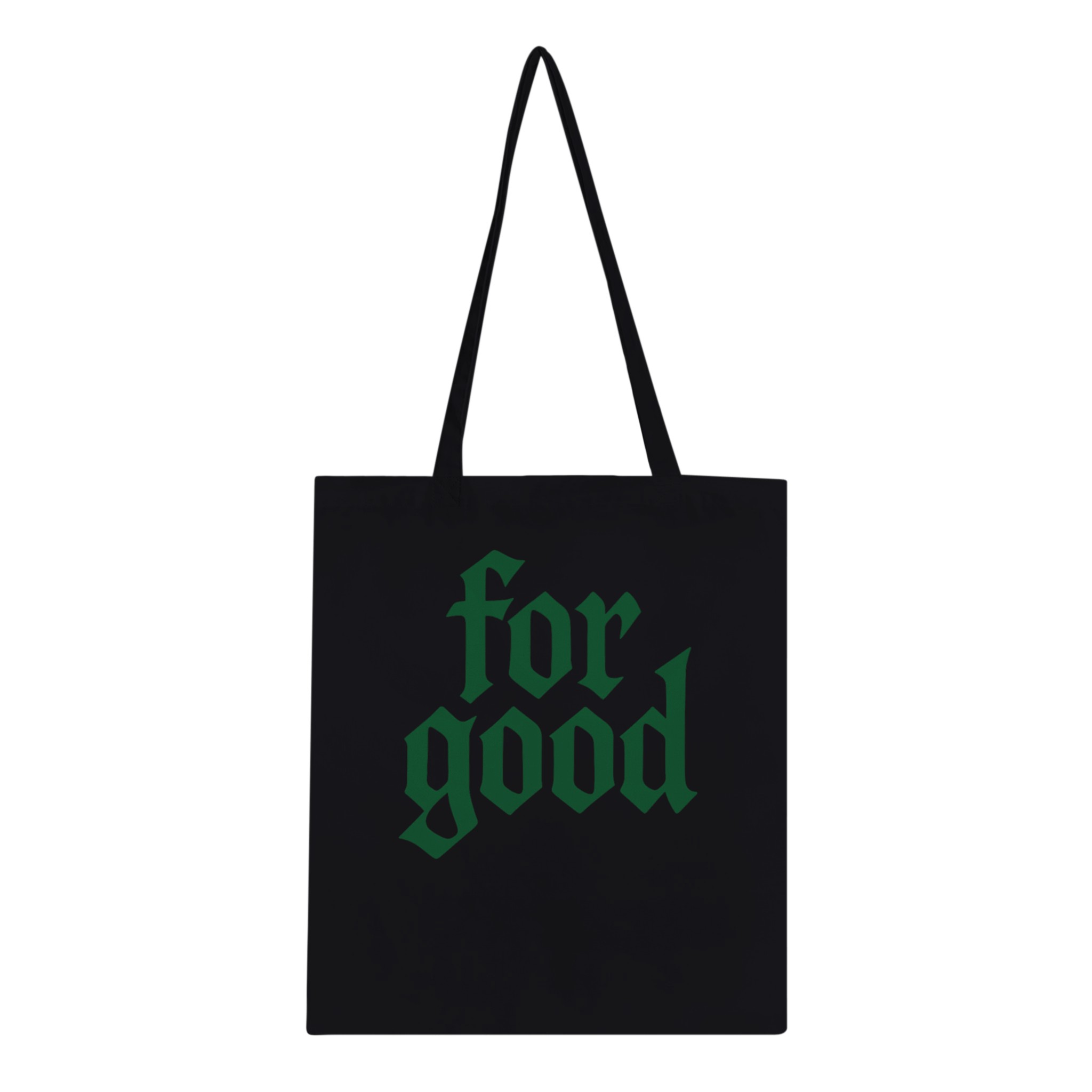 For Good Tote Bag Black & Green