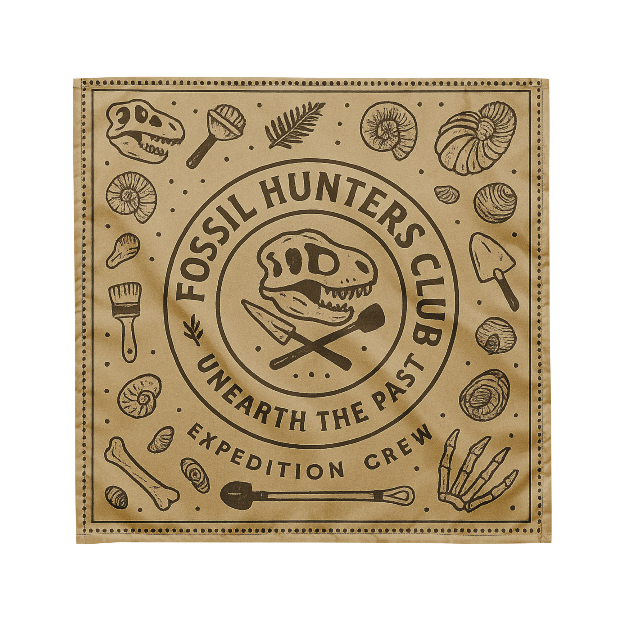 Fossil Hunters Club All-over print bandana