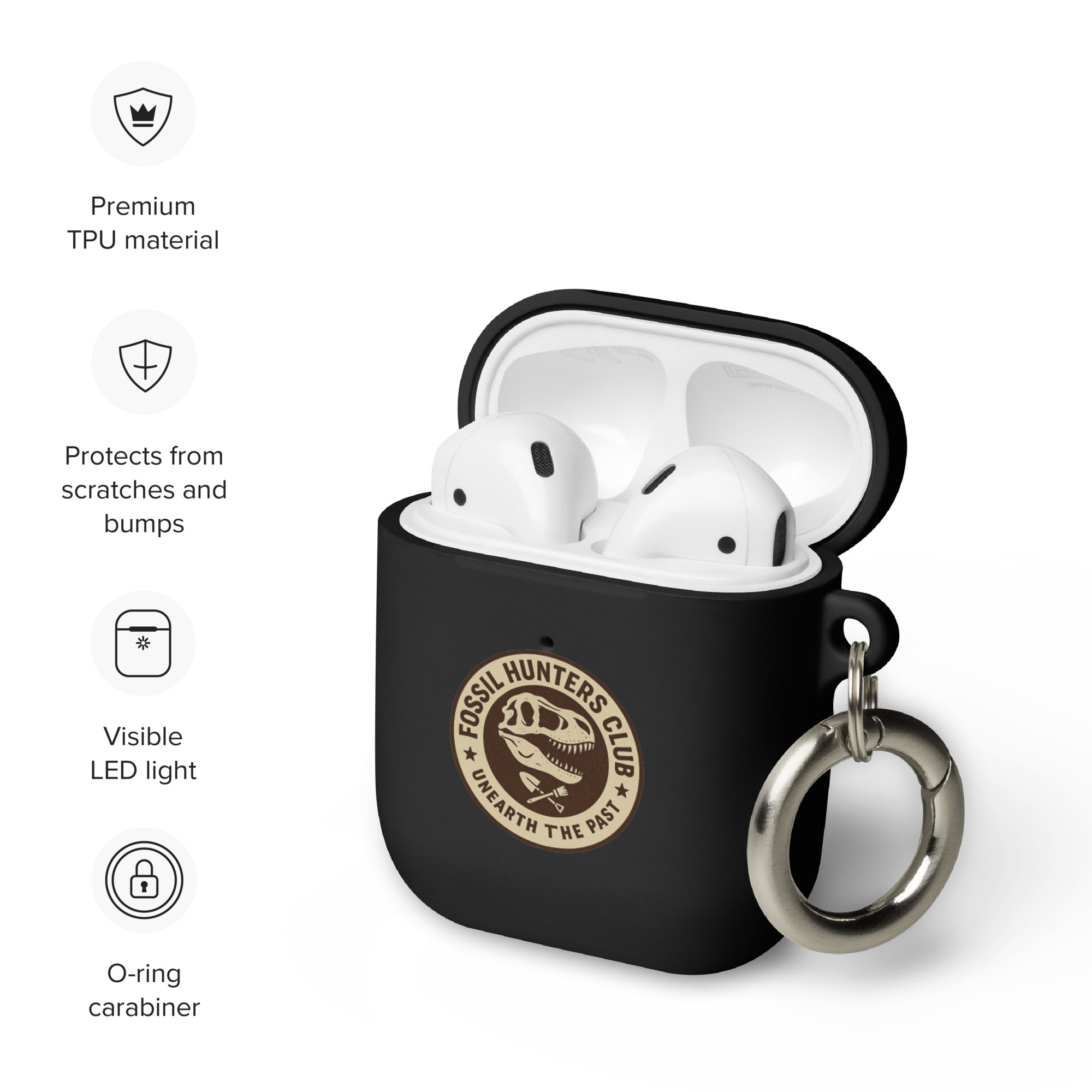Fossil Hunters Club Rubber Case for AirPods® - Image 10