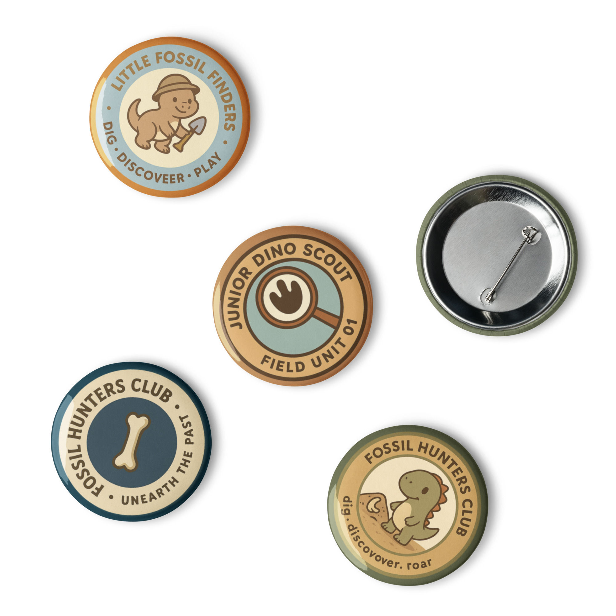 Fossil Hunters Club badge Set 1 - Image 5