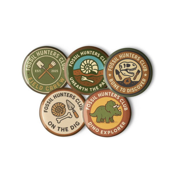 Fossil Hunter Club Badge Set 4