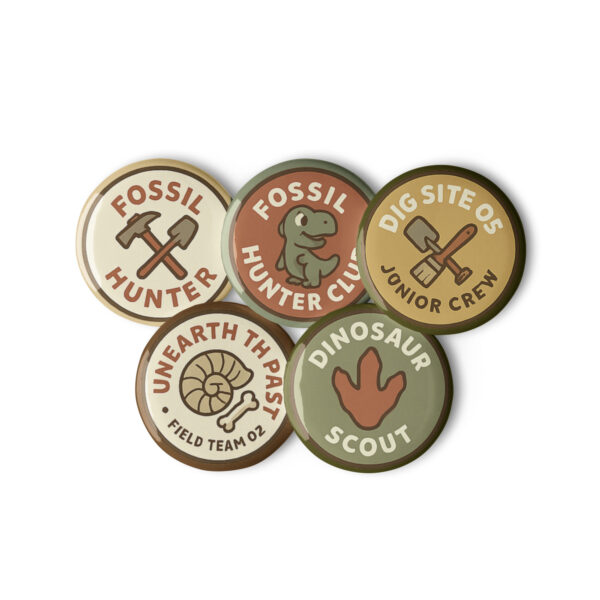 Fossil Hunters Club Badge Set 5