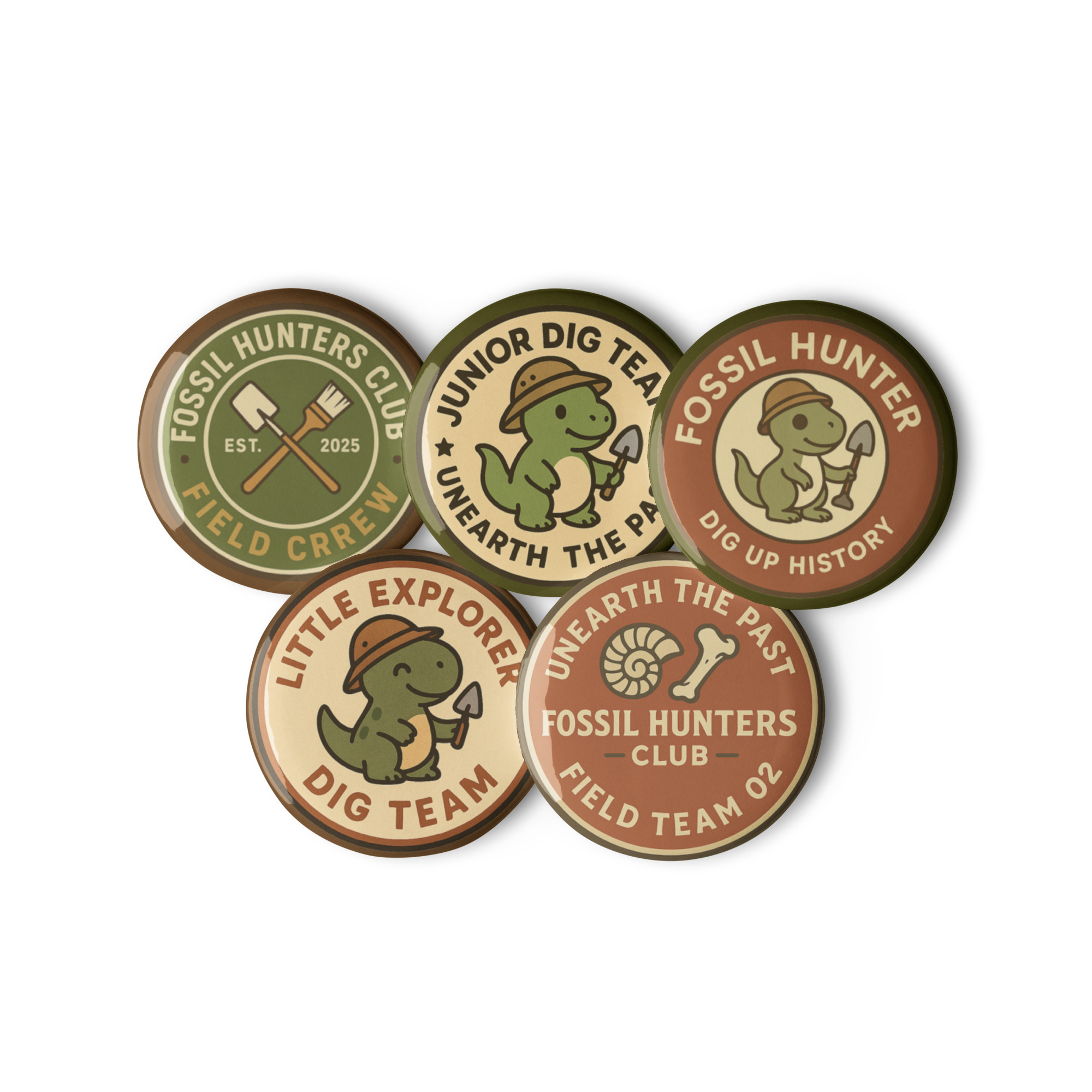 Fossil Hunter Club Badge Set 6