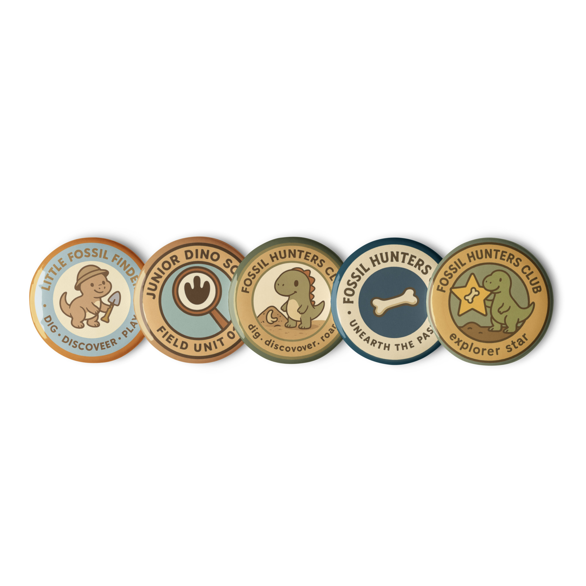 Fossil Hunters Club badge Set 1 - Image 2