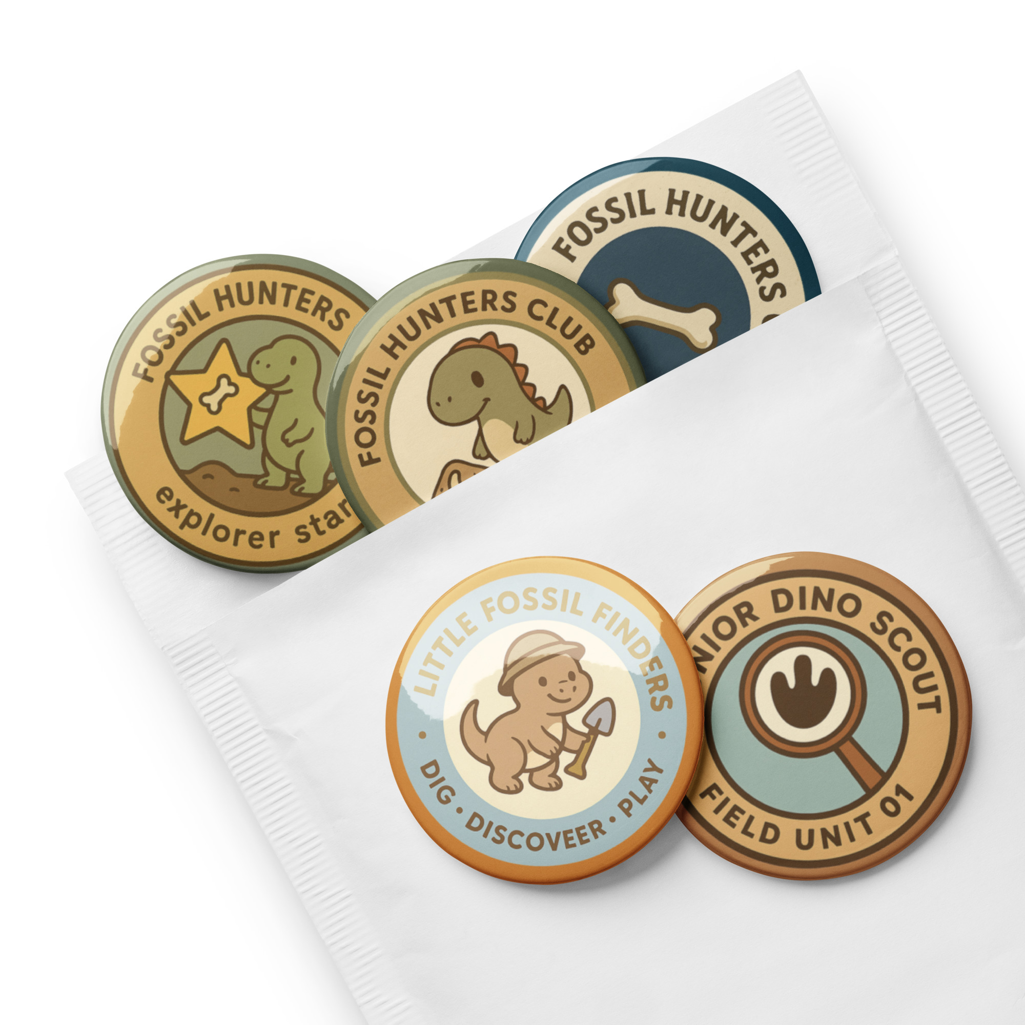 Fossil Hunters Club badge Set 1 - Image 4