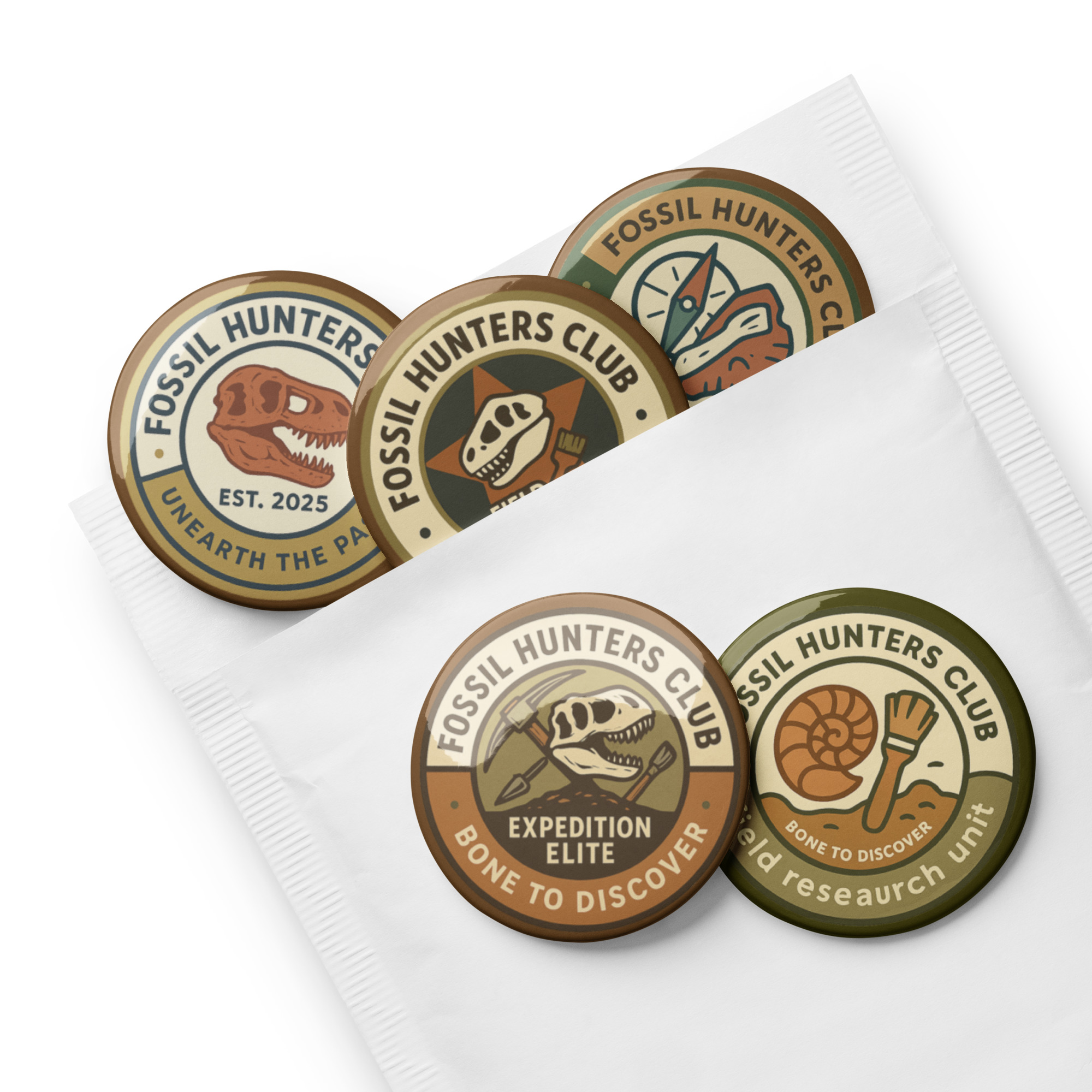 Fossil Hunters Club Badge Set 2 - Image 4