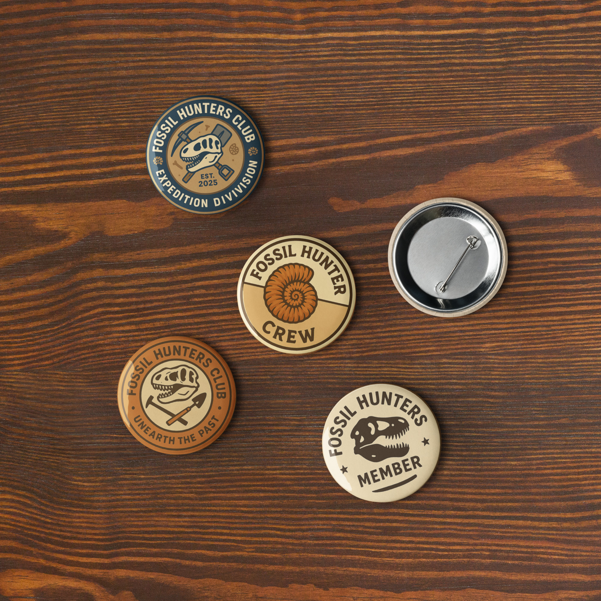 Fossil Hunter Club Badge Set 7 - Image 8